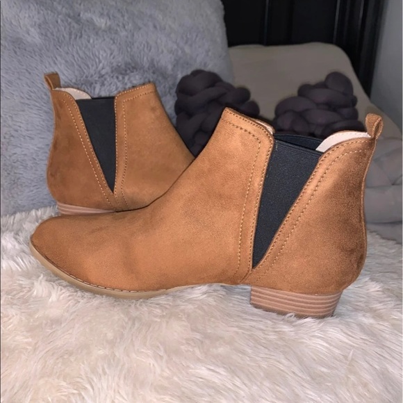 Tan Soft Suede Booties - Picture 3 of 8